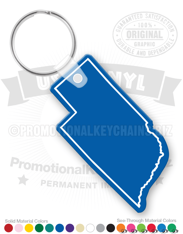 Nebraska State Vinyl Keychain