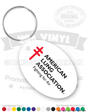 Oval Vinyl Keychain