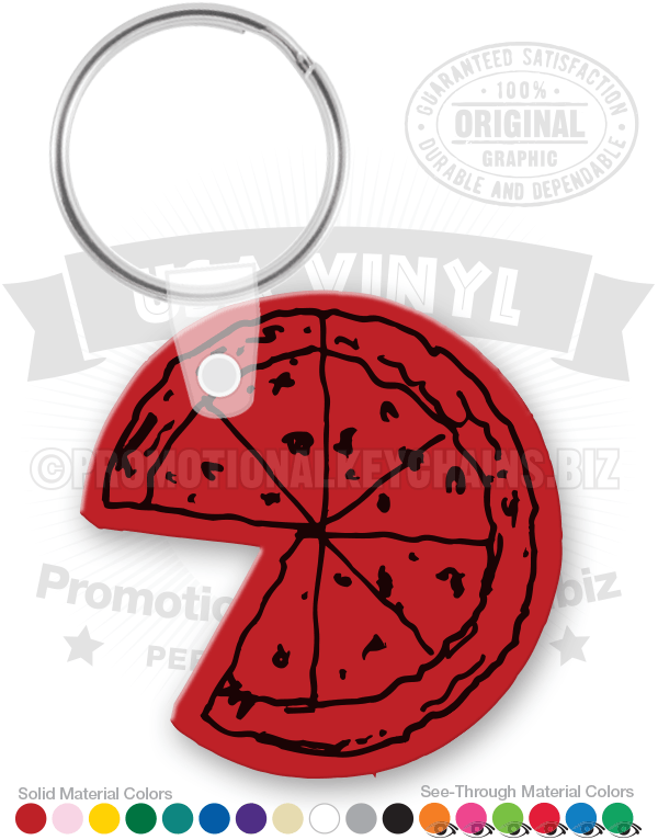 Pizza Vinyl Keychain