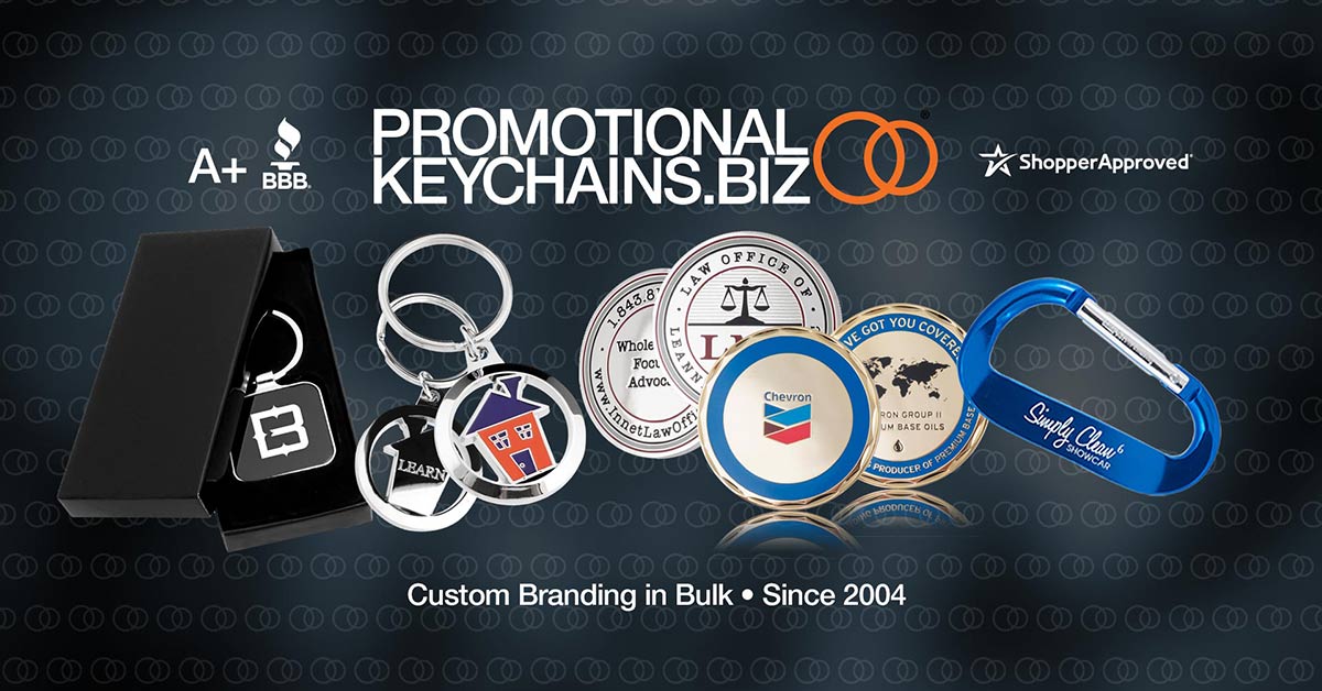 Custom Keychains, Coins & Pins Since 2004 – PromotionalKeychains.biz