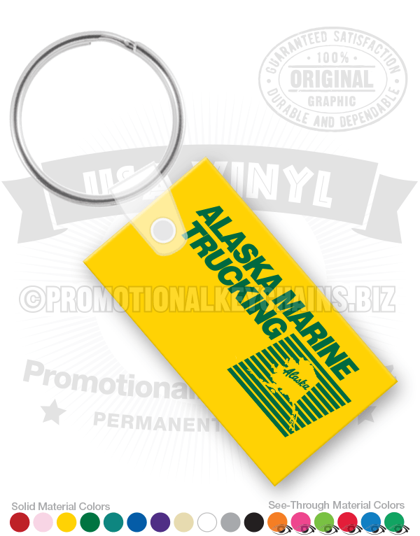 Rectangle Soft Vinyl Customized Keychains