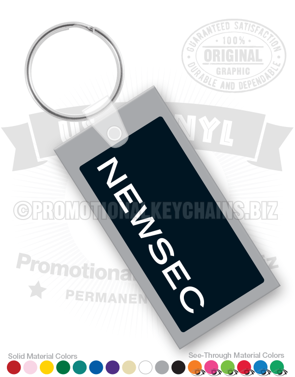 Rectangle Vinyl Keychain