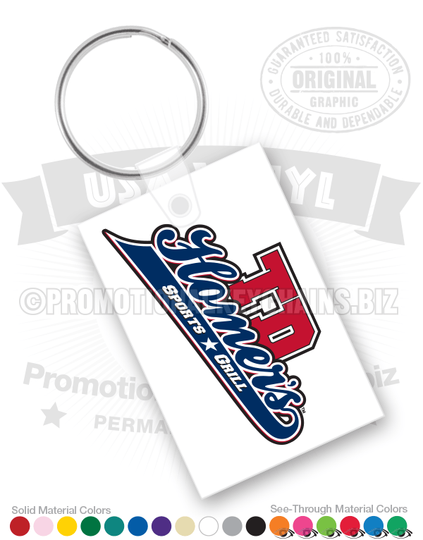 Rectangle with Square Corners Vinyl Keychain