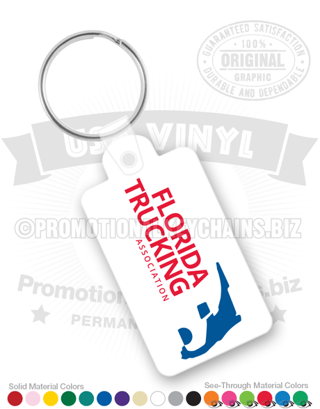 Rectangle with Tab Vinyl Keychain