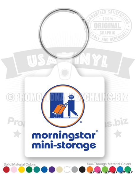 Rectangle with Tab Vinyl Keychain