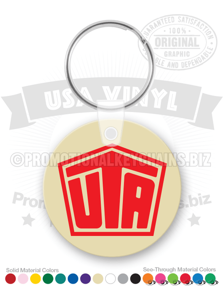 Round Circle Vinyl Keychain