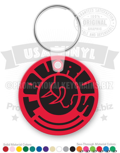 Round Vinyl Keychain