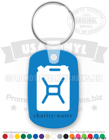 Rounded Rectangle Vinyl Keychain