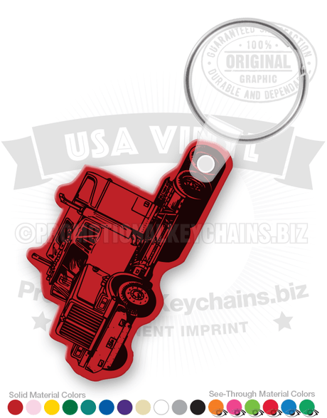 Semi Truck Cab Vinyl Keychain