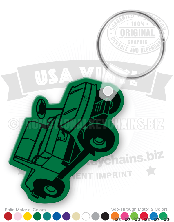 Service Golf Cart Vinyl Keychain