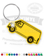 Yellow service van vinyl keychain pk5359