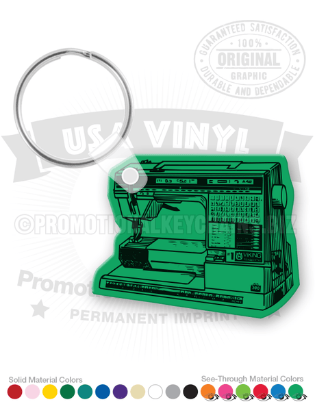Sewing Machine Vinyl Keychain