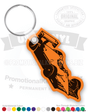Spoiler-Style Race Car Vinyl Keychain