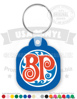 Square With Round Corners Vinyl Keychain