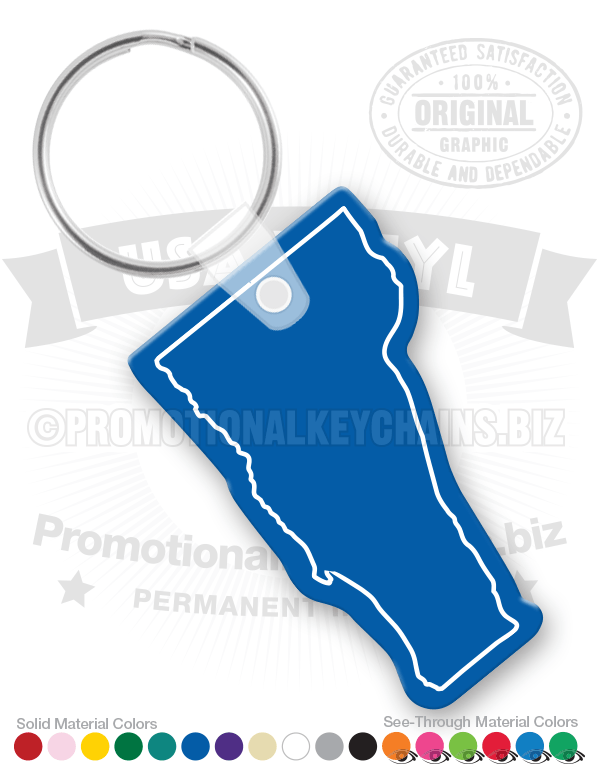 Vermont State Vinyl Keychain