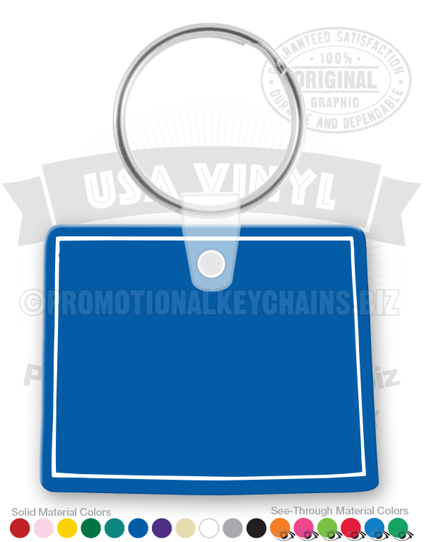 Wyoming State Vinyl Keychain