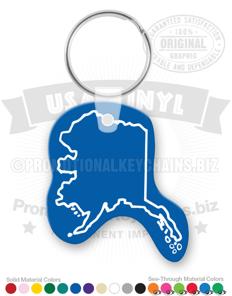 Alaska State Vinyl Keychain PK6100A