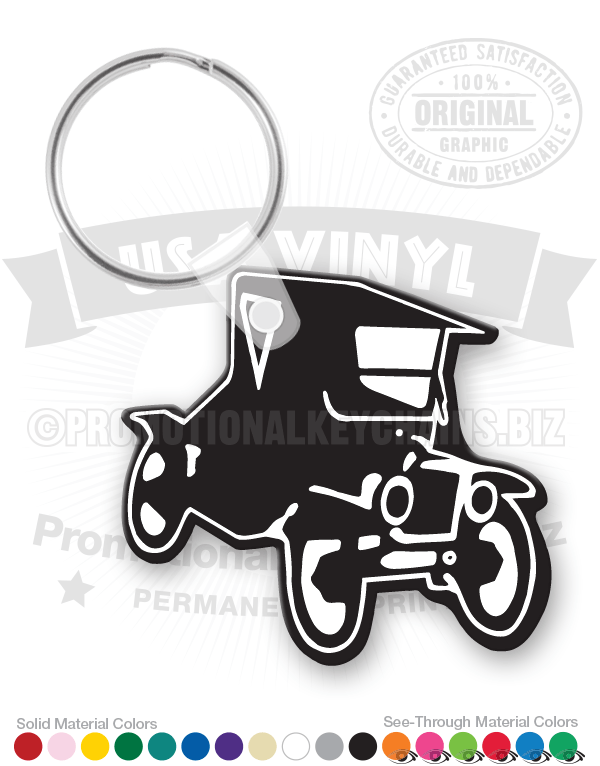 Antique Car Vinyl Keychain
