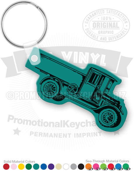 Antique Dump Truck Vinyl Keychain