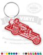 Antique Fire Truck Vinyl Keychain