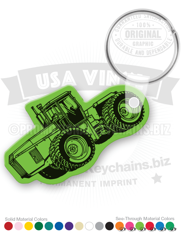 Articulated 4WD Tractor Vinyl Keychain