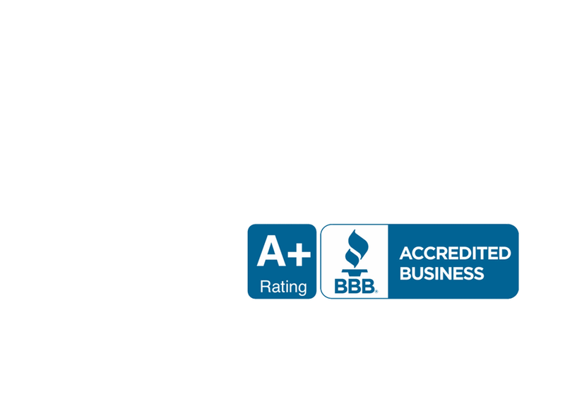 A+ Rating and BBB Accredited Business logo on a white background