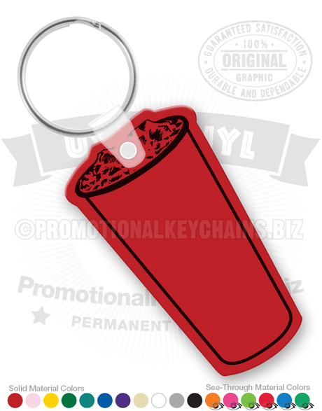 Beverage Cup Vinyl Keychain