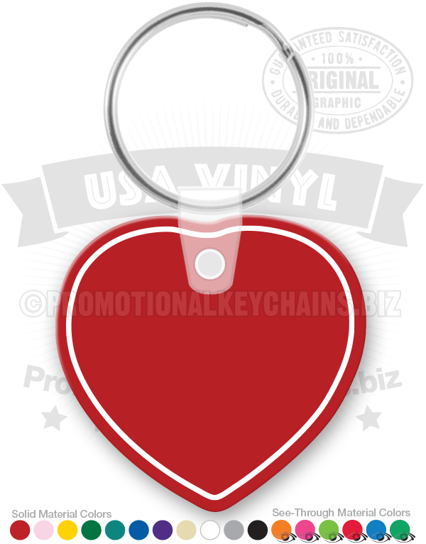 Big Heart Vinyl Keychain