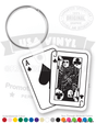 Blackjack Cards Vinyl Keychain