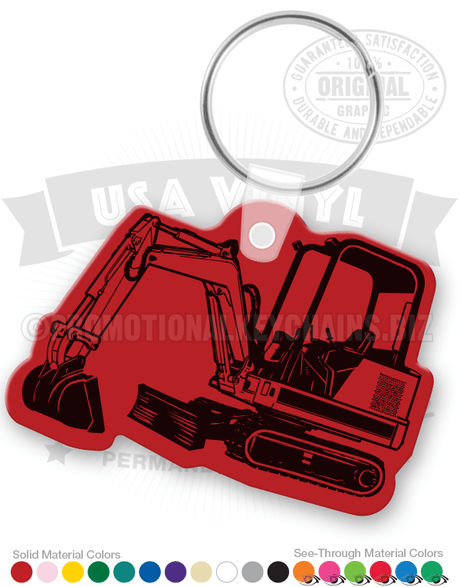 Bobcat Back Hoe Vinyl Keychain PK8388