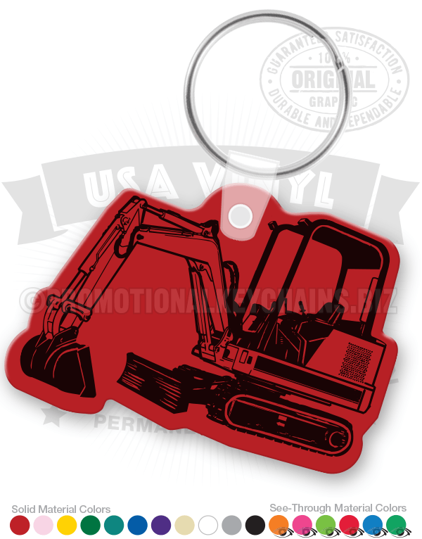 Bobcat Back Hoe Vinyl Keychain PK8388