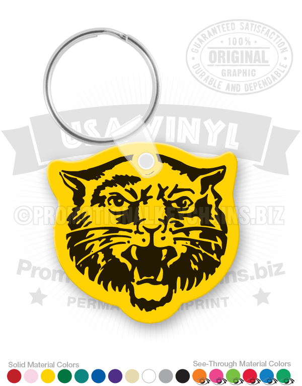 Bobcat Head Vinyl Keychain
