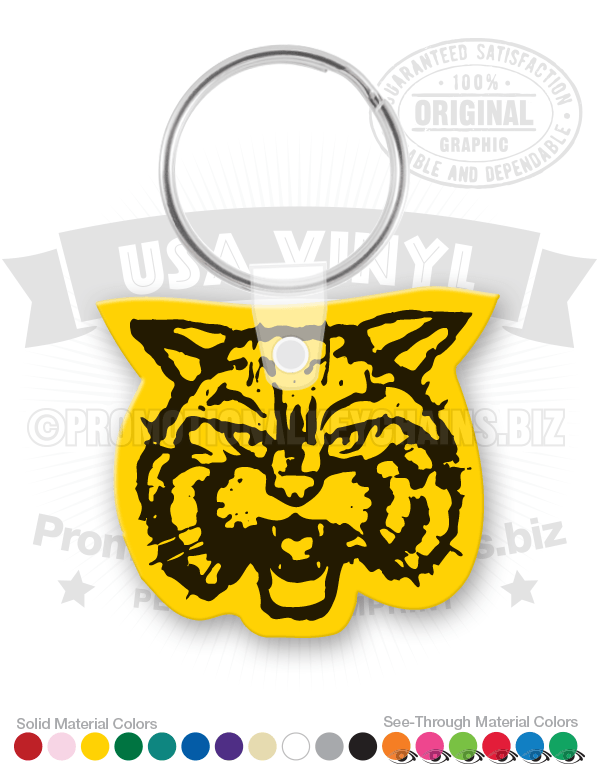 Bobcat Tiger Vinyl Keychain
