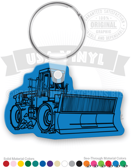 Bulldozer (Wheel Type) Vinyl Keychain