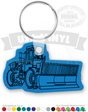 Bulldozer (Wheel Type) Vinyl Keychain