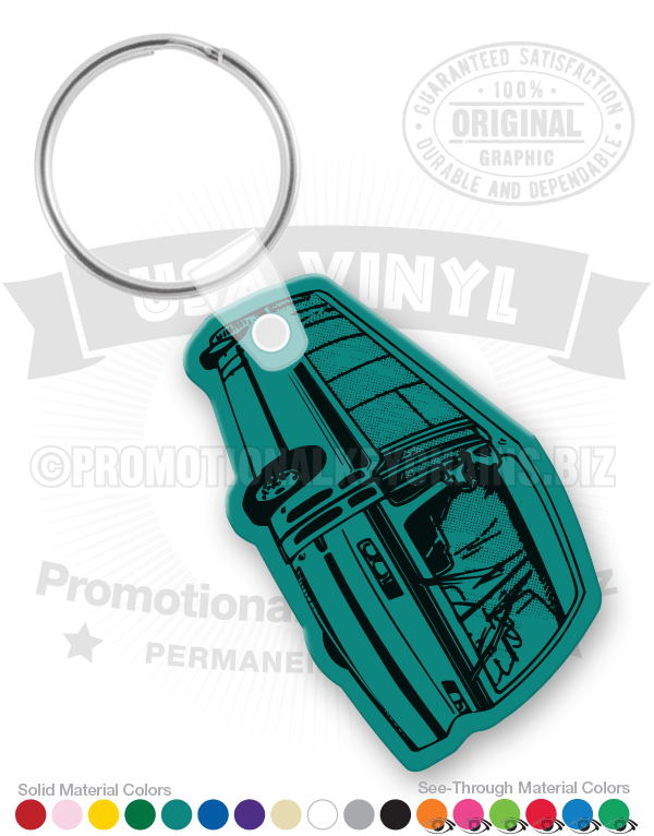 Bus City Vinyl Keychain - Custom Printed 