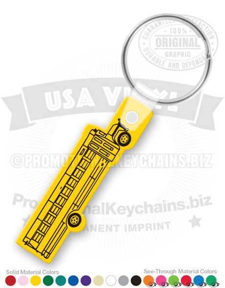 School Bus Vinyl Keychain PK3935