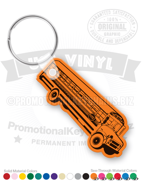 School Bus Vinyl Keychain PK4026
