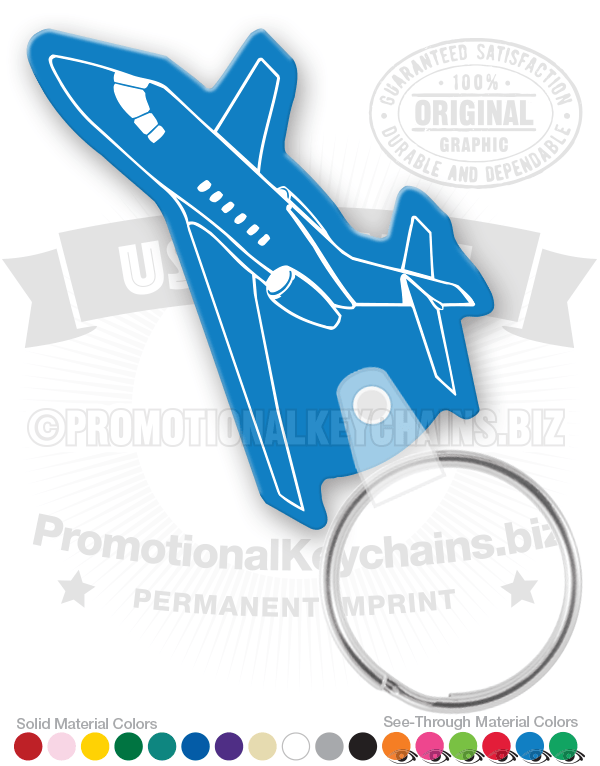 Business Jet Vinyl Keychain