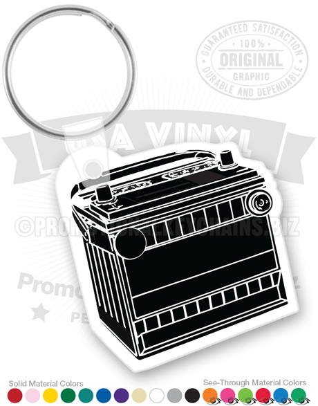 Car Battery Vinyl Keychain