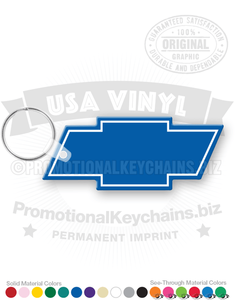 Chevy Bow Tie Vinyl Keychain