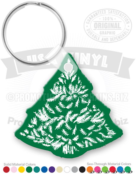 Christmas Tree Vinyl Keychain
