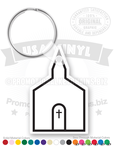 Church Vinyl Keychain PK5578