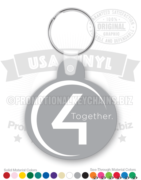 Circle Tab Tag Vinyl Keychain PK2559 C2