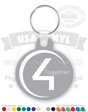 Circle Tab Tag Vinyl Keychain PK2559 C2