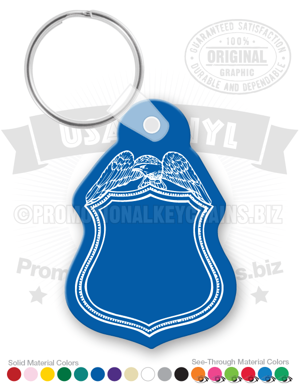 Classic Police Badge Vinyl Keychain