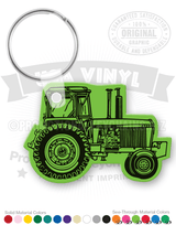 Classic Row-Crop Tractor Vinyl Keychain