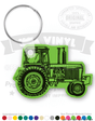 Classic Row-Crop Tractor Vinyl Keychain