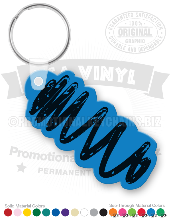 Coil Spring Vinyl Keychain