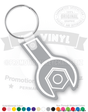 Combination Wrench and Bolt Vinyl Keychain